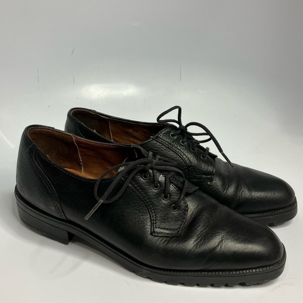 Santana Canada black‎ leather lace up shoes size 8.5